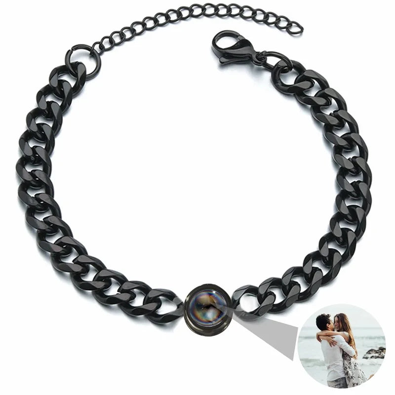 Custom Photo Projection Cuban Link Bracelet