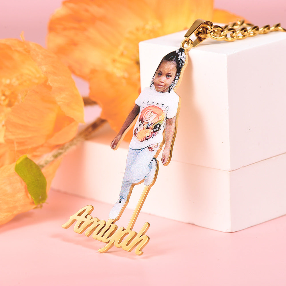 Personalized Photo Name Necklace