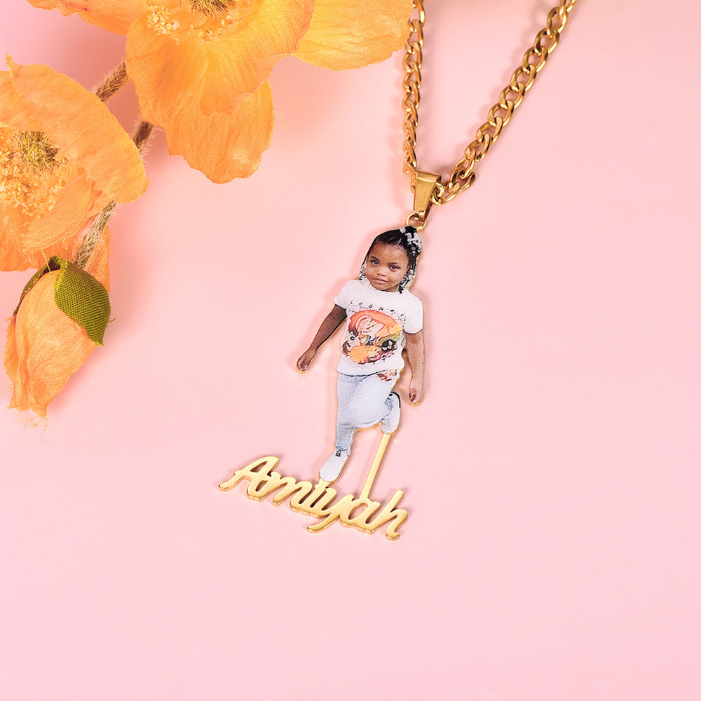 Personalized Photo Name Necklace