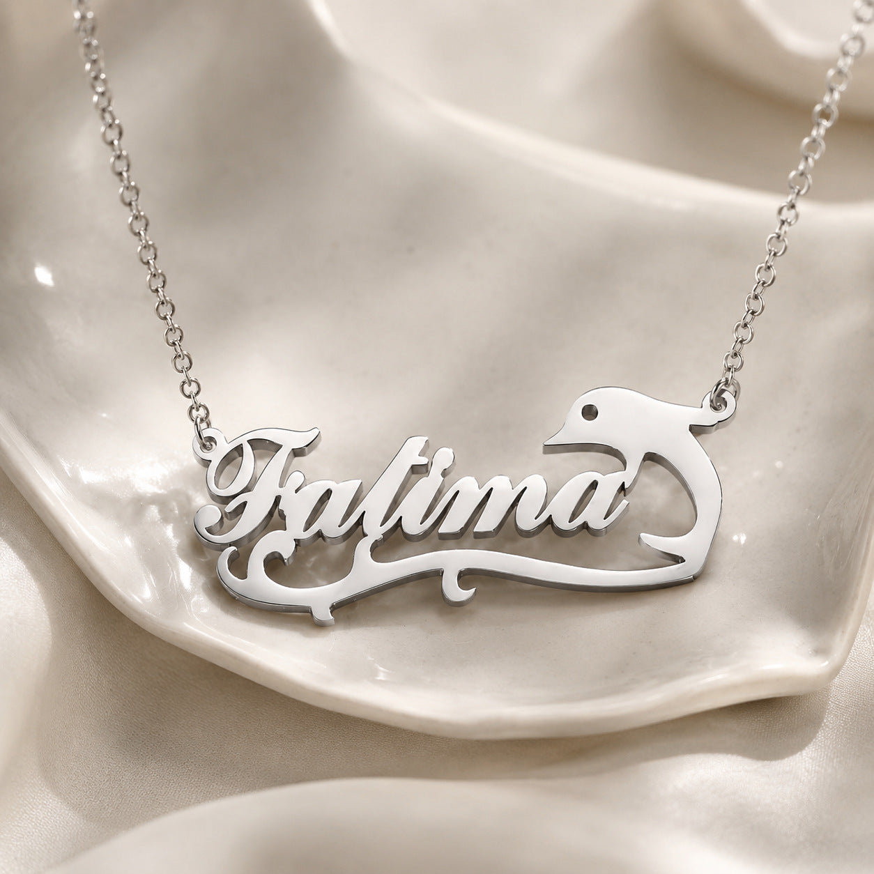 Personalized Dolphin Name Necklace