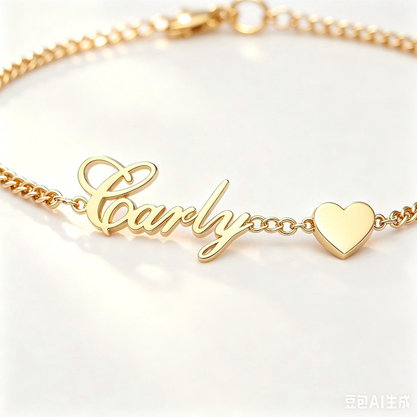 Custom Name Bracelet with Heart