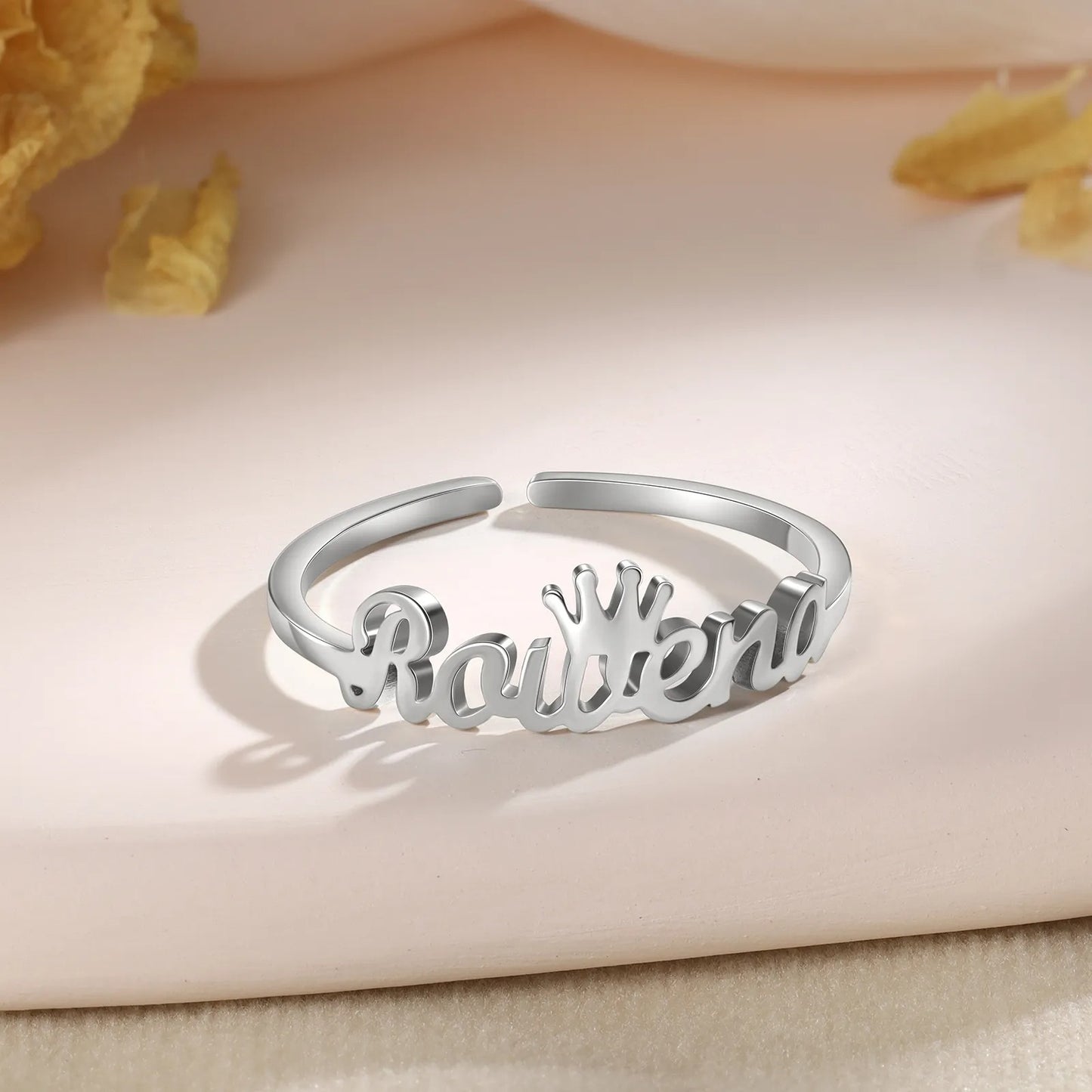 Personalized Script Name Ring