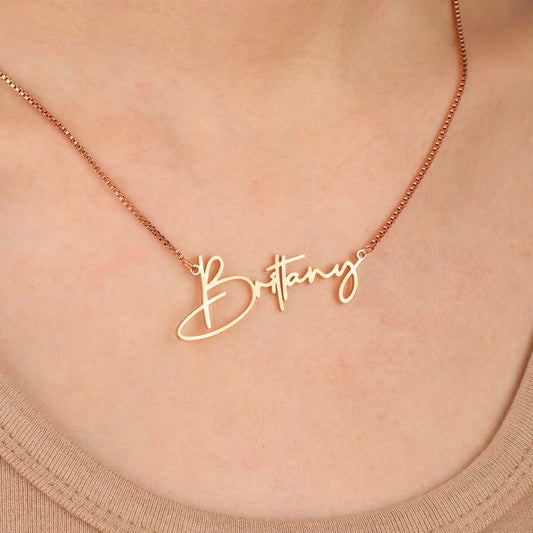 Custom Box Chain Name Necklace