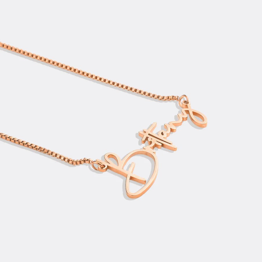 Custom Box Chain Name Necklace