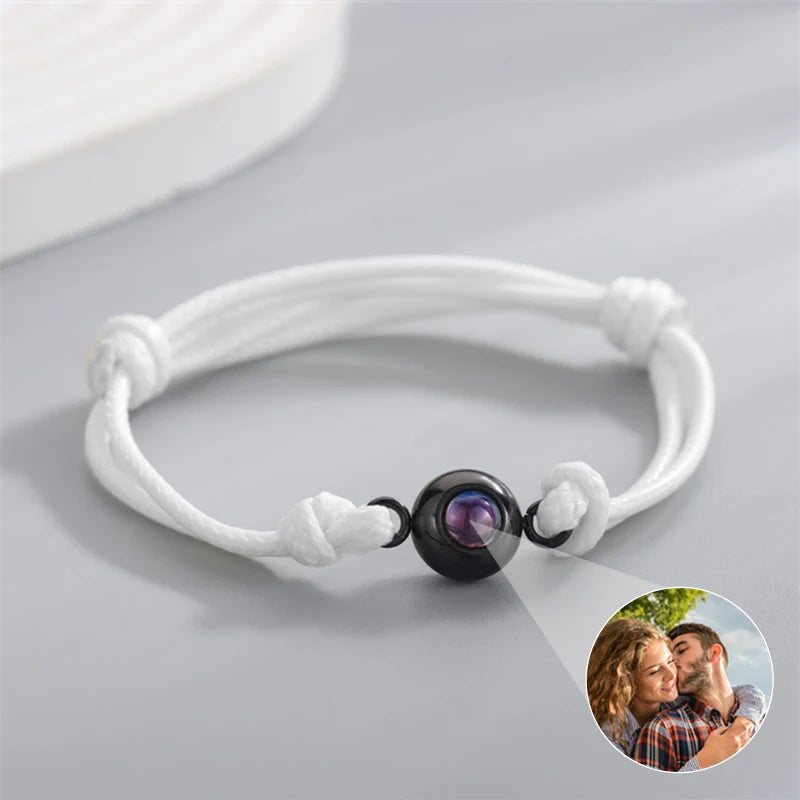 Custom Photo Projection Rope Bracelet