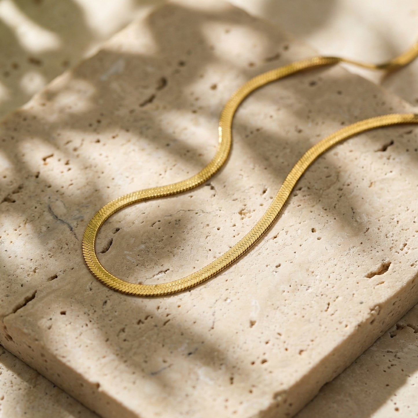 Herringbone Snake Choker Necklace Stainless Steel Stackable Women Neck Jewelry