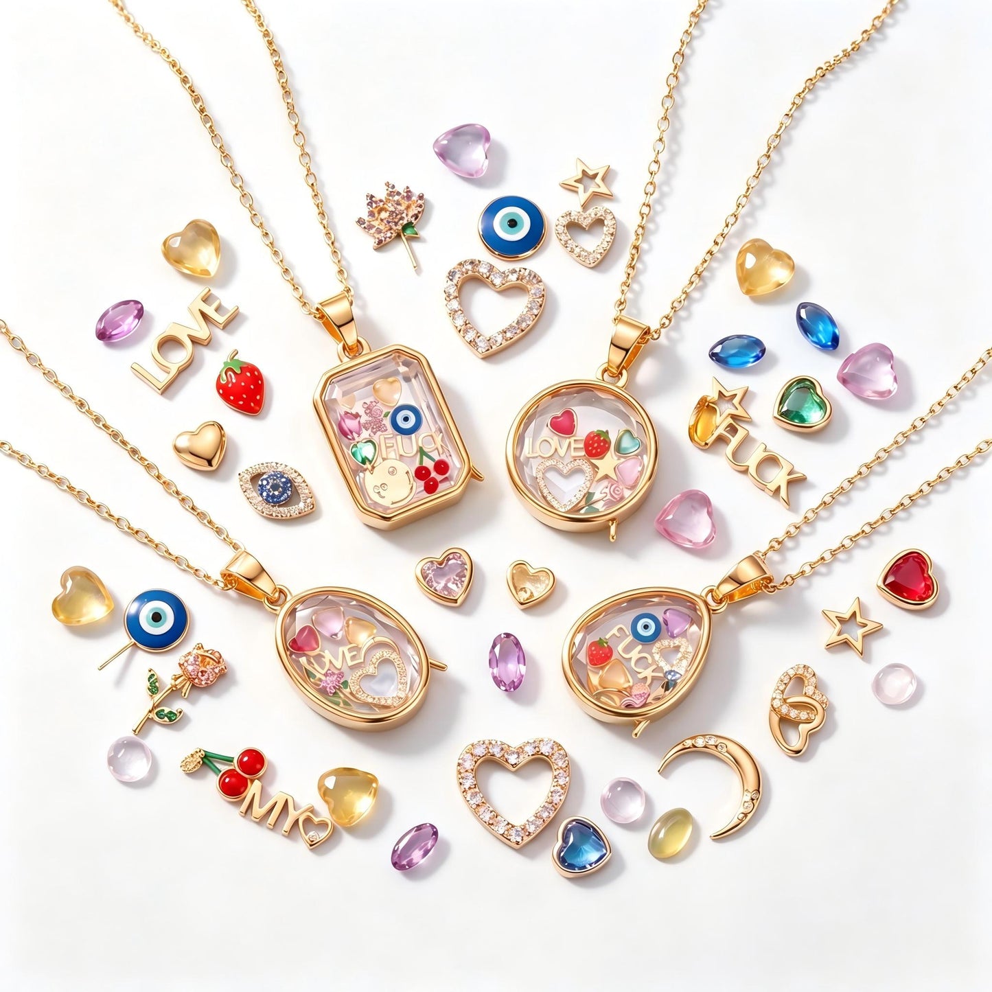 DIY Multi-Shape Locket Necklace