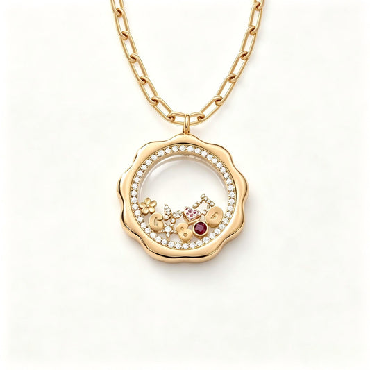 DIY Locket Necklace – Openable  Hollow Pendant in Irregular Heart & Square