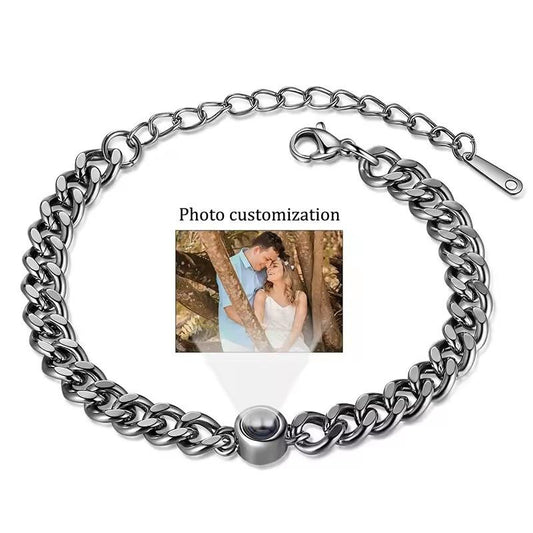 Custom Photo Projection Cuban Link Bracelet