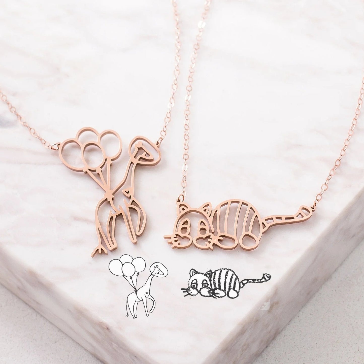 Custom Children's Drawing Necklace