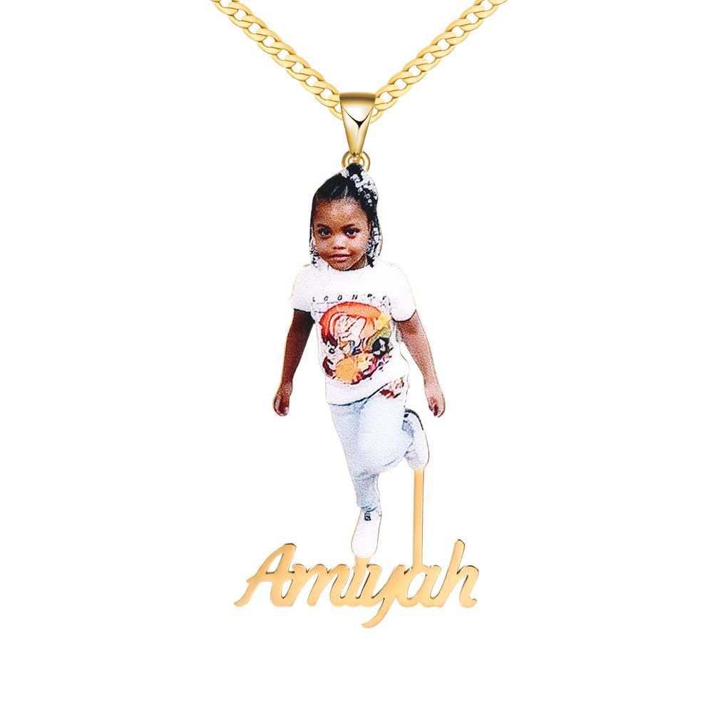 Personalized Photo Name Necklace