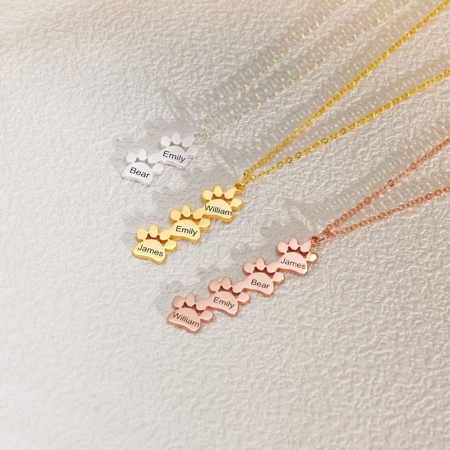 Personalized Paw Print Necklace