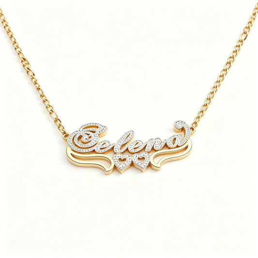 Double Layer Name Necklace