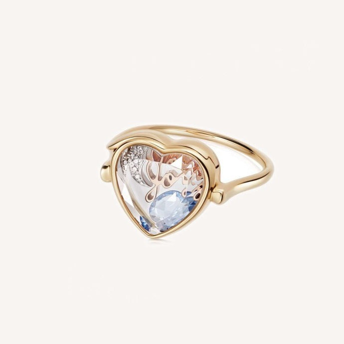DIY Birthstone Locket Ring – Copper Heart & Round Box with Colorful Zirconia Charms