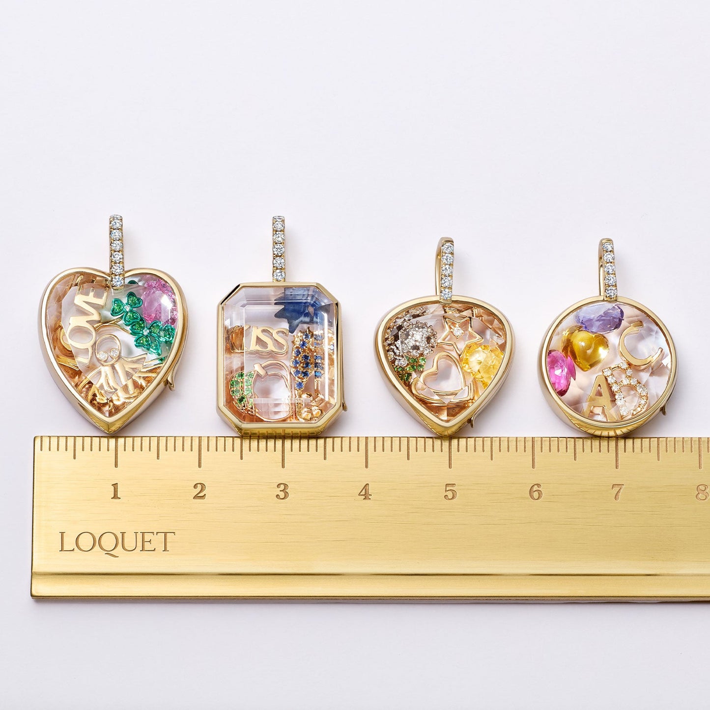 DIY Memory Locket Necklace – Openable Copper Heart & Square Pendant with Charms