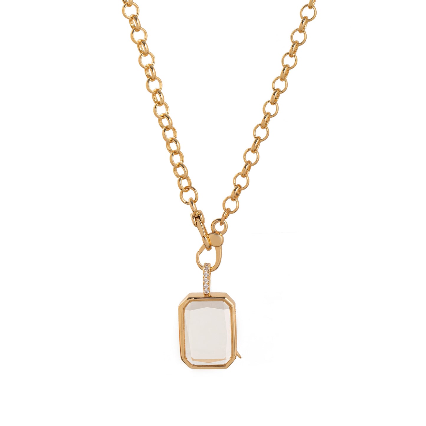 DIY Memory Locket Necklace – Openable Copper Heart & Square Pendant with Charms