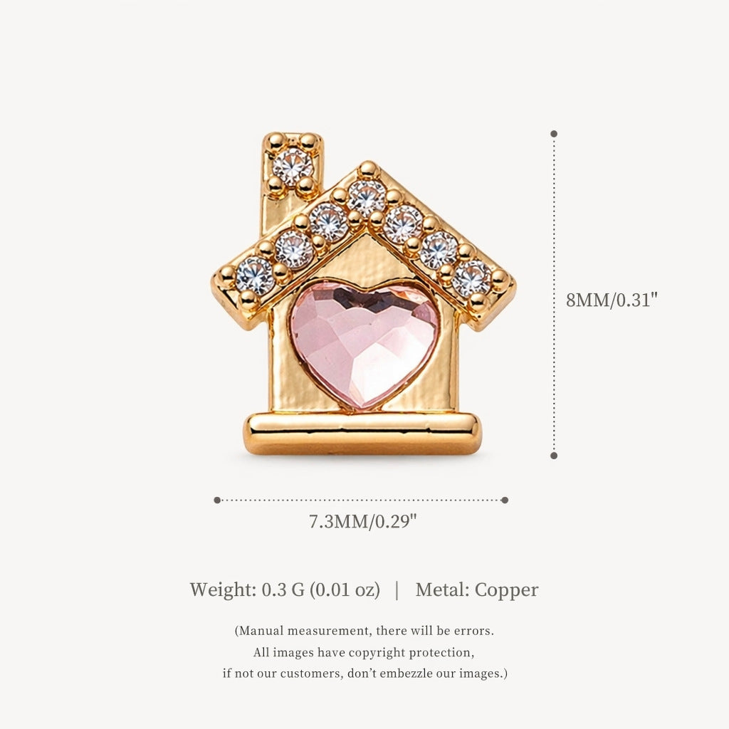 DIY Memory Locket Necklace – Openable Copper Heart & Square Pendant with Charms