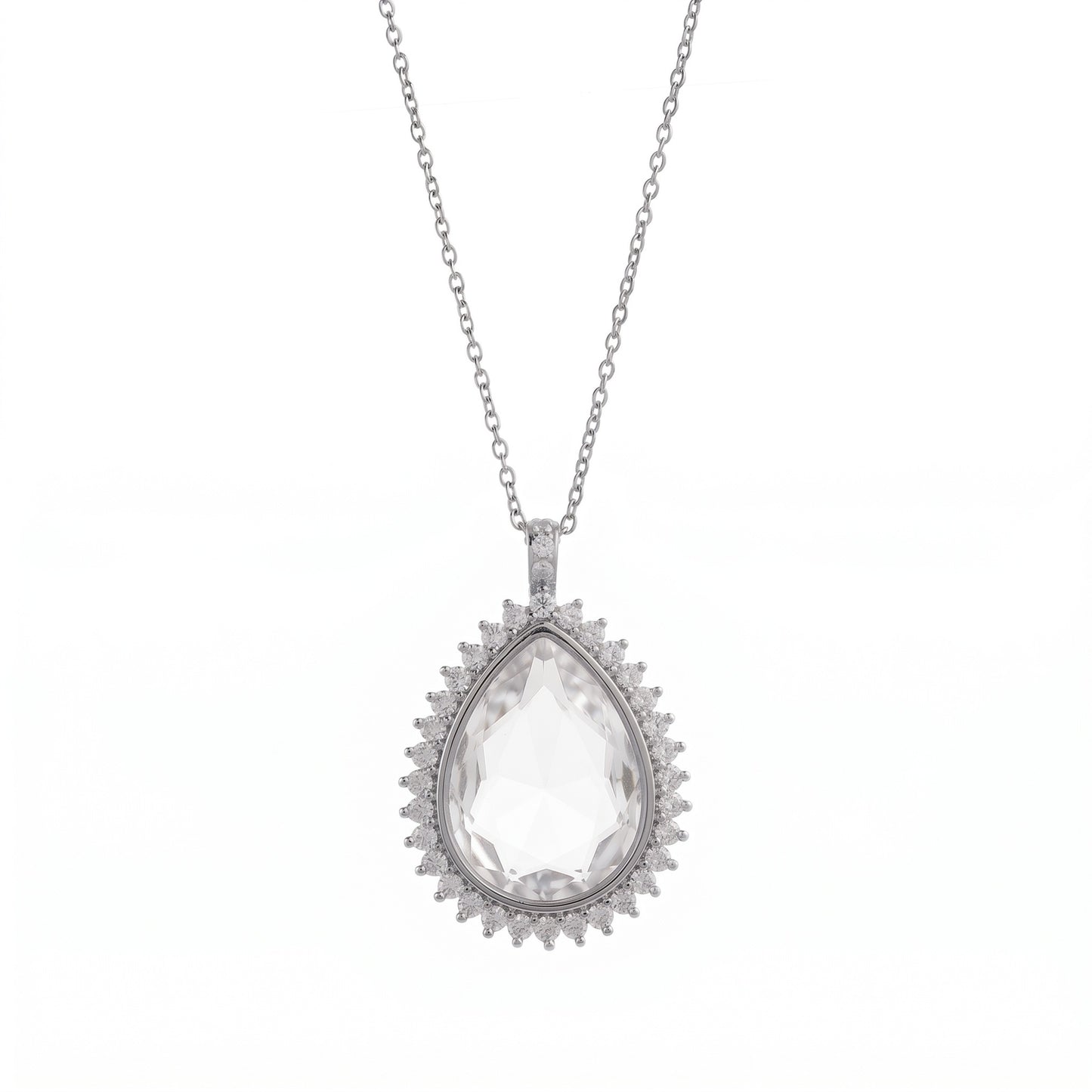 Crystal Frame Locket Necklace – DIY Copper Pendant with Rhinestone & Charms
