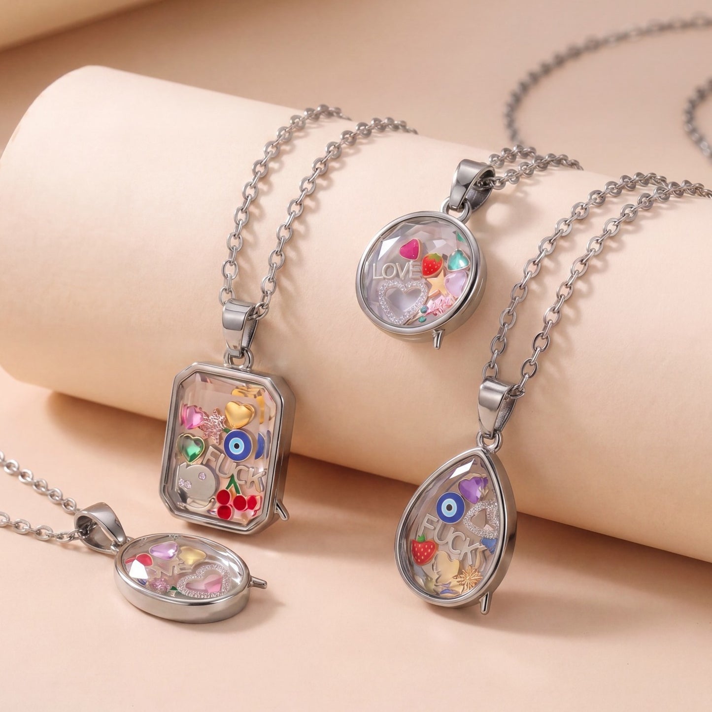 DIY Multi-Shape Locket Necklace