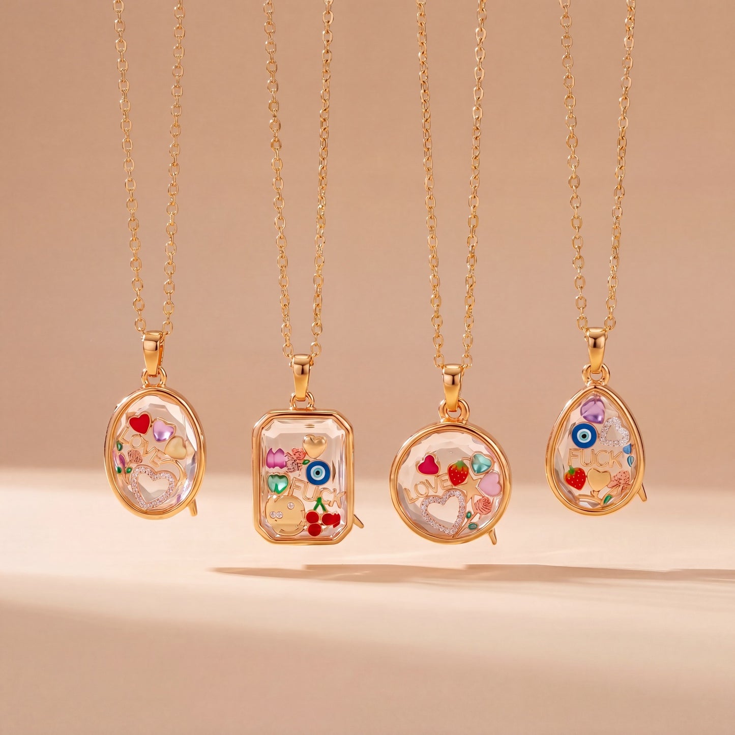 DIY Multi-Shape Locket Necklace