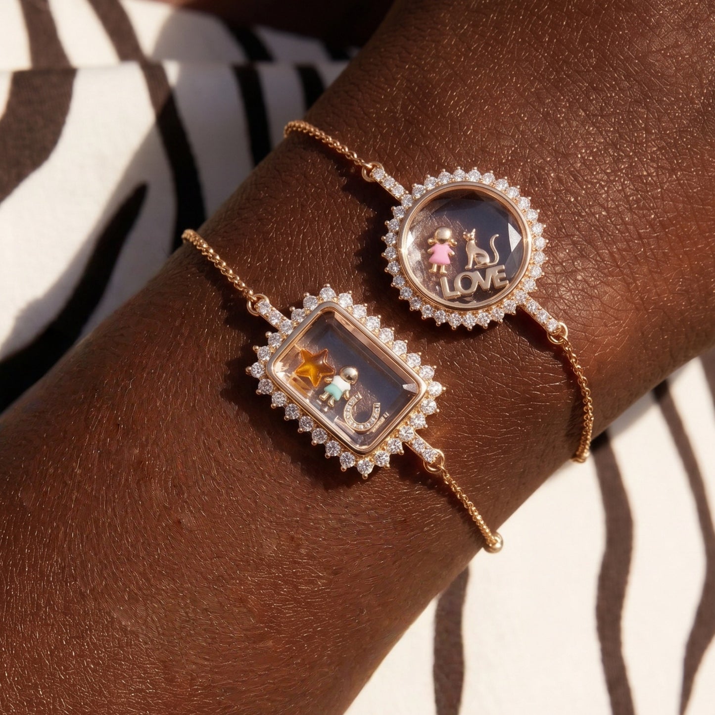 DIY Crystal Locket Bracelet