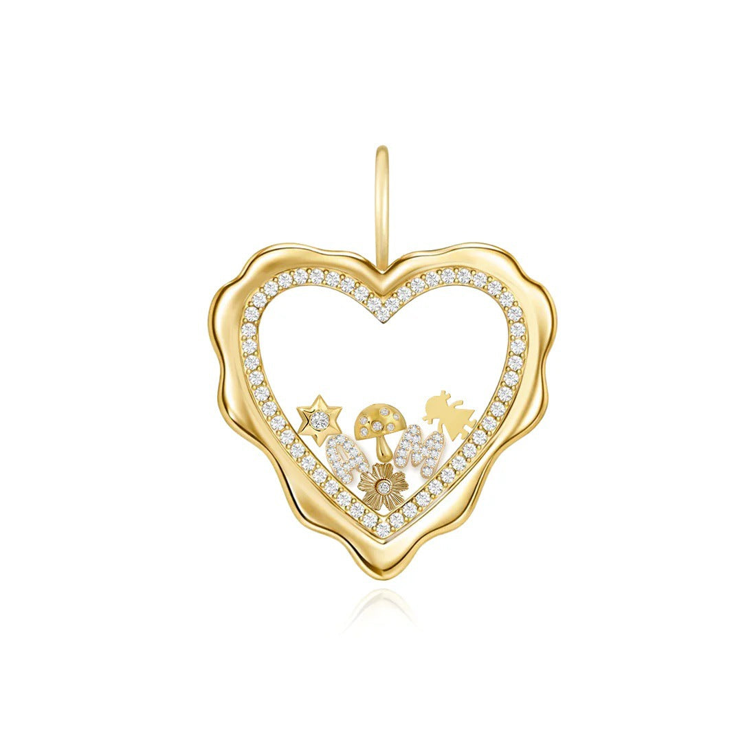 DIY Locket Necklace – Openable  Hollow Pendant in Irregular Heart & Square