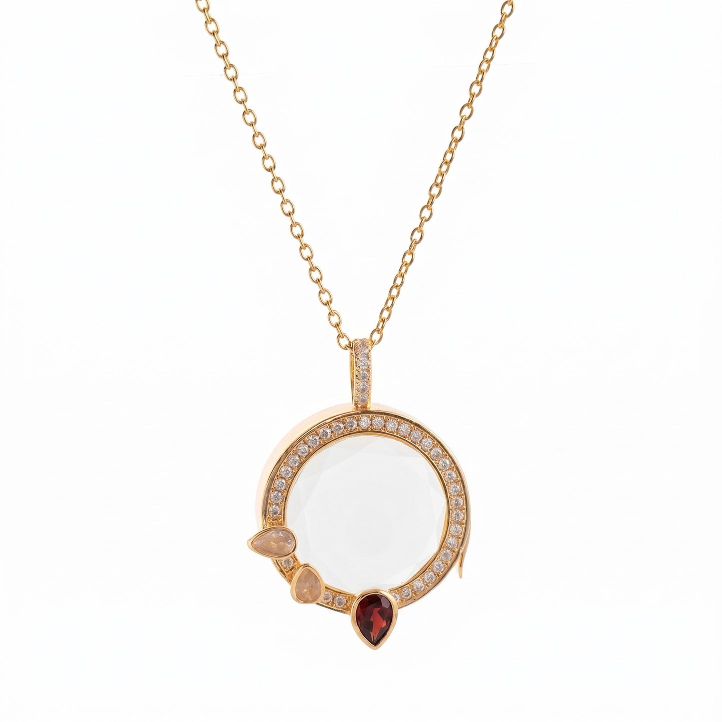 DIY Birthstone Halo Necklace