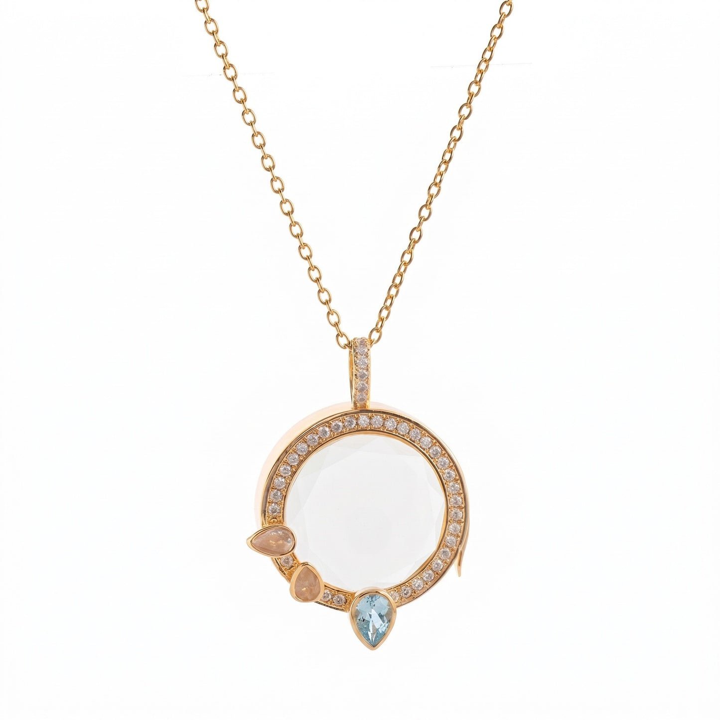 DIY Birthstone Halo Necklace