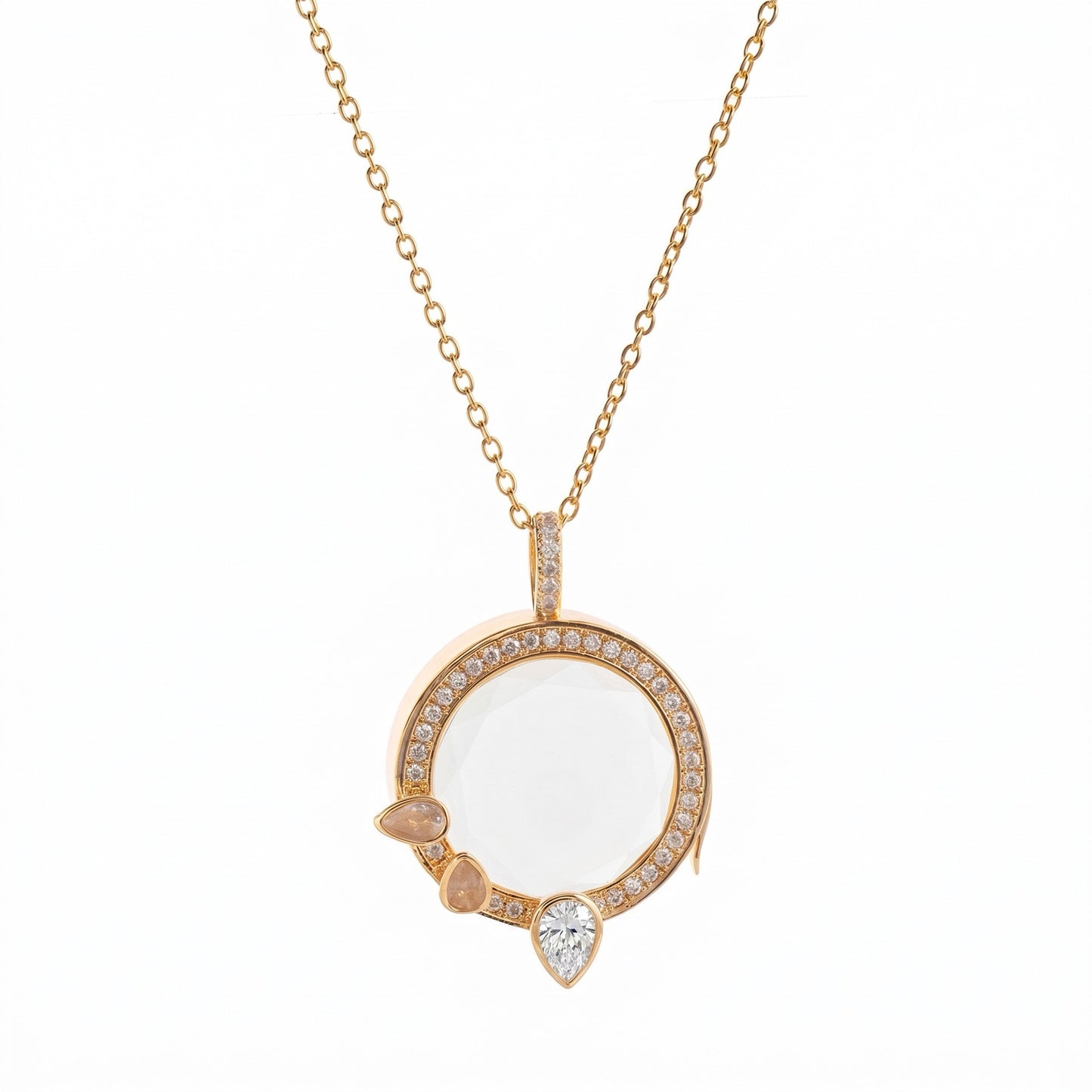DIY Birthstone Halo Necklace