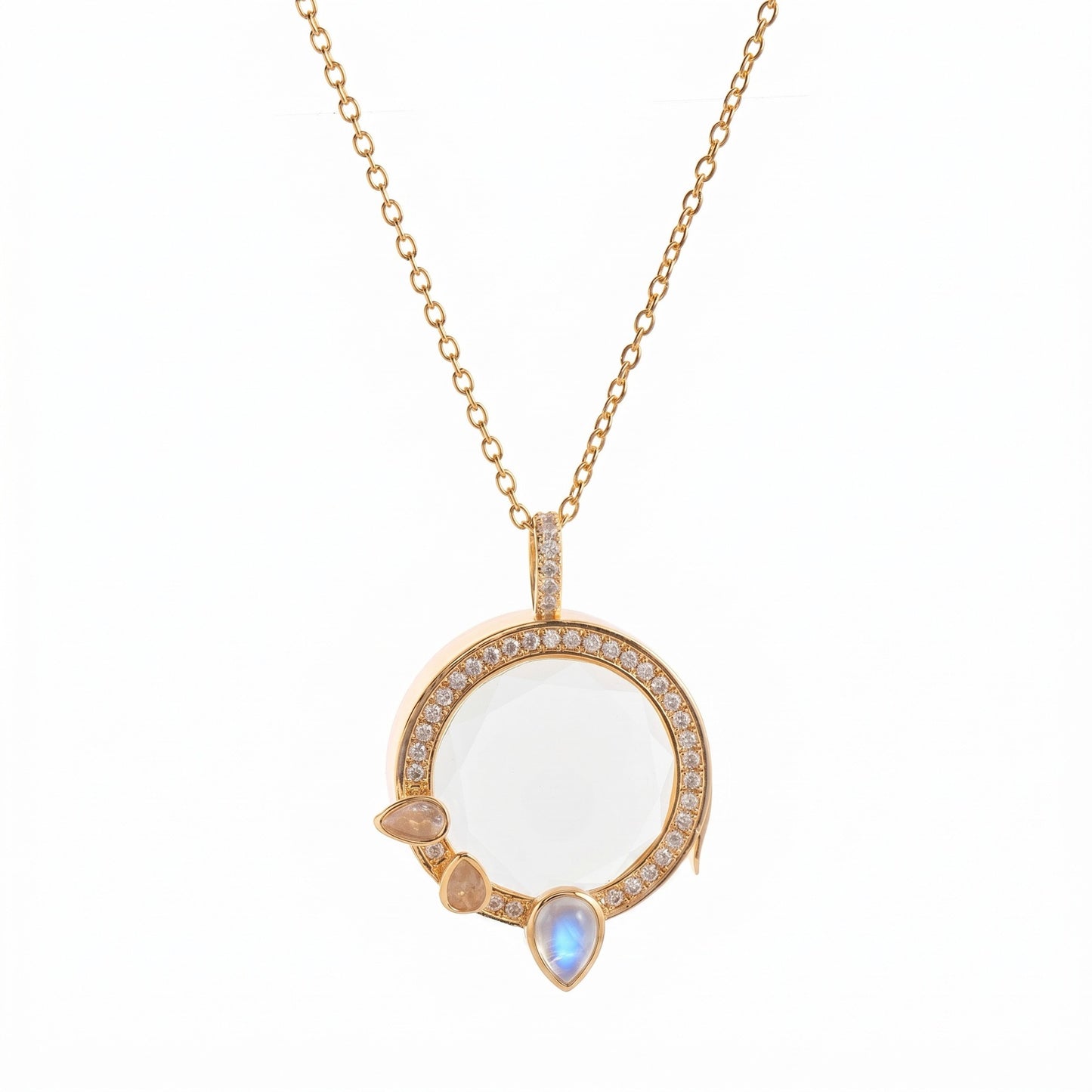 DIY Birthstone Halo Necklace