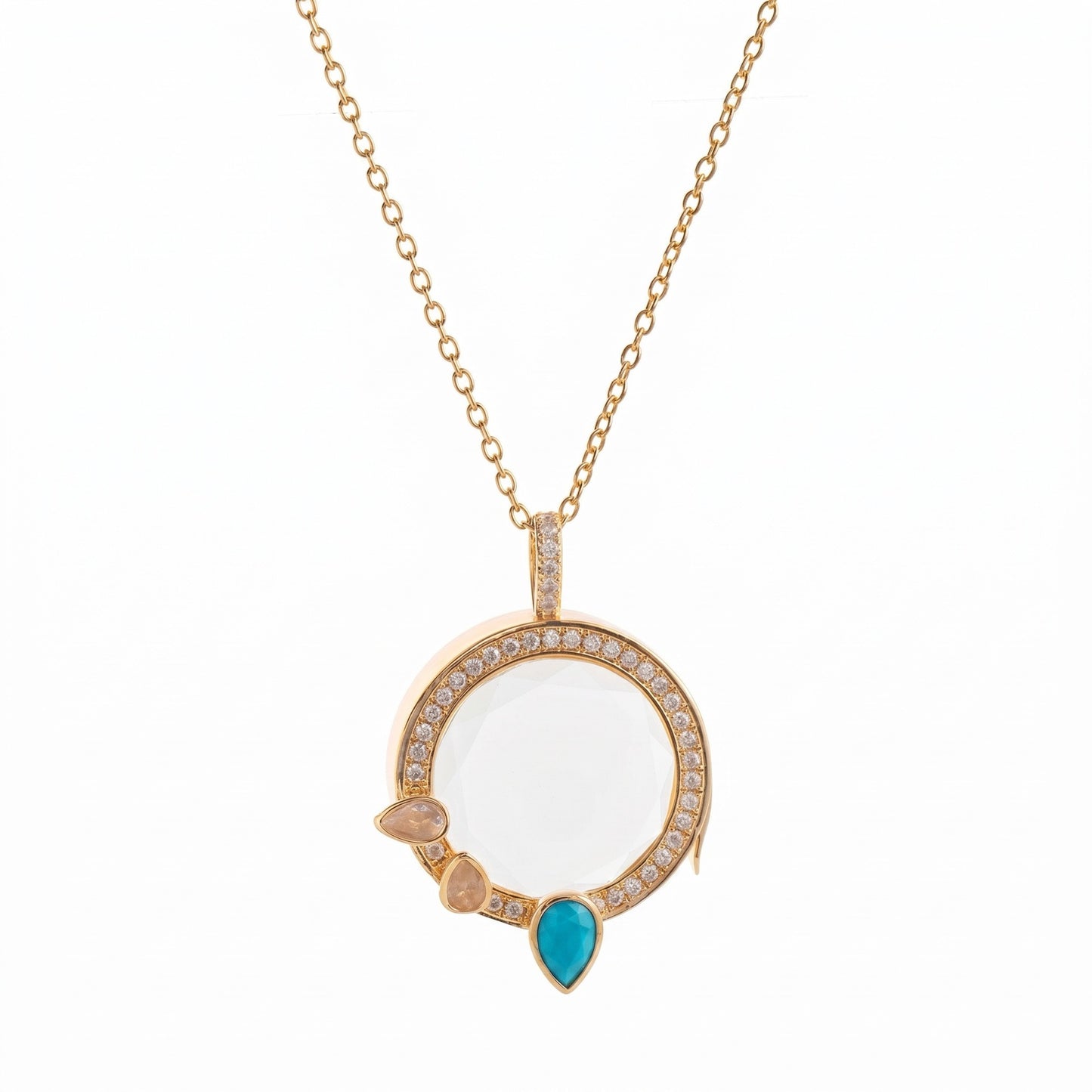 DIY Birthstone Halo Necklace