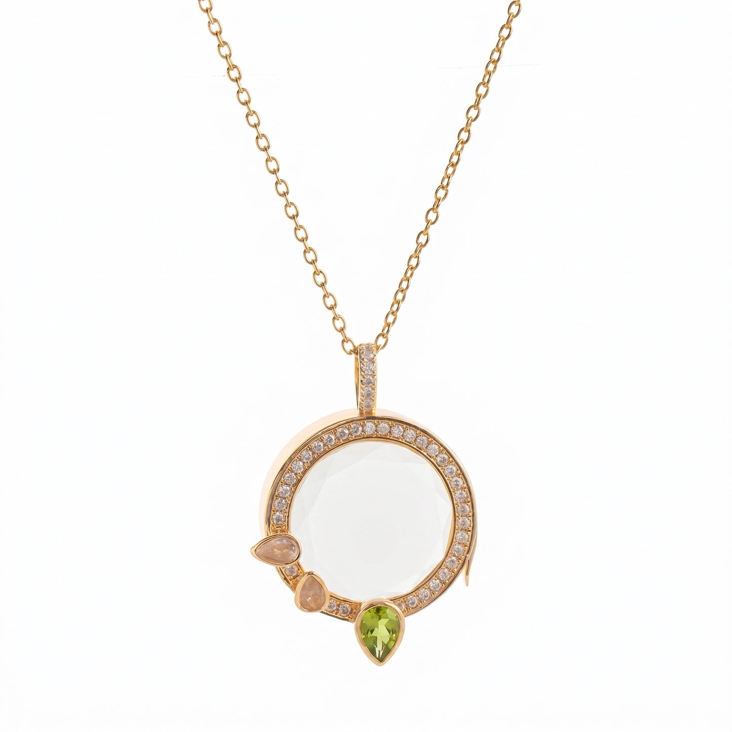 DIY Birthstone Halo Necklace