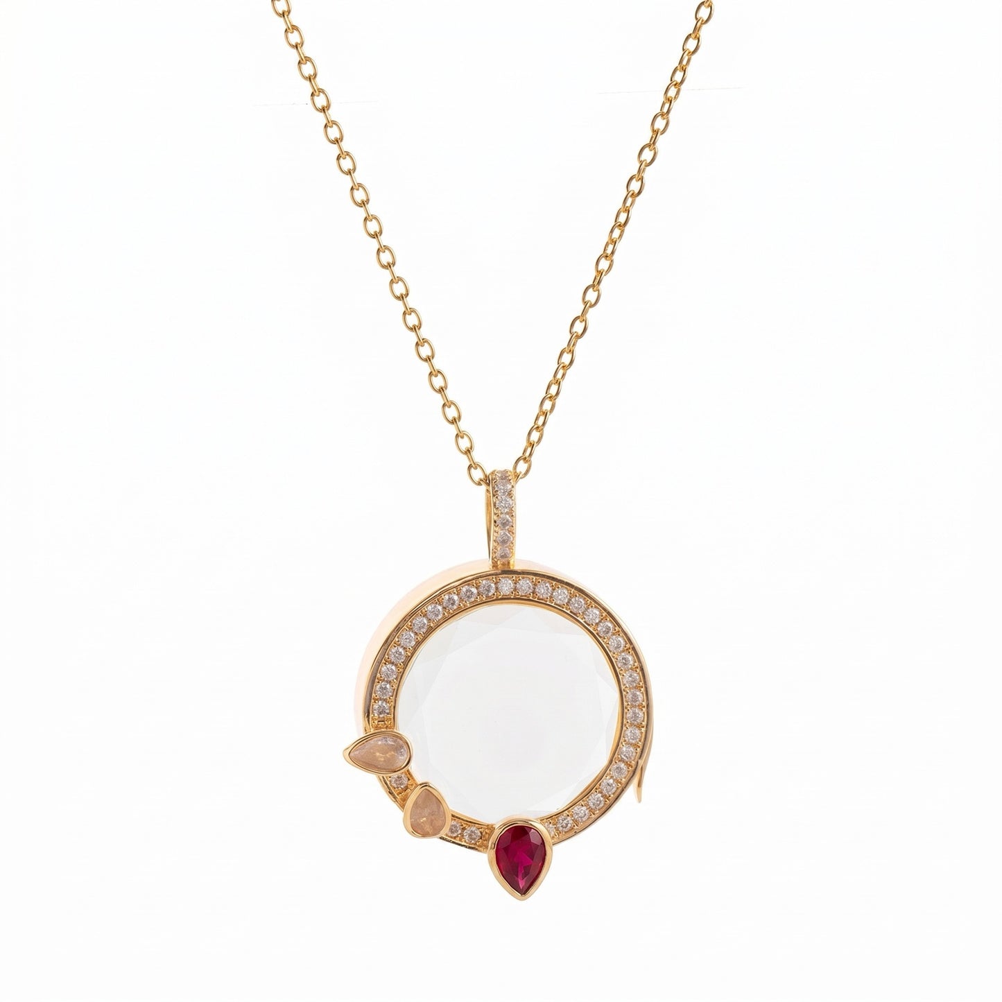 DIY Birthstone Halo Necklace