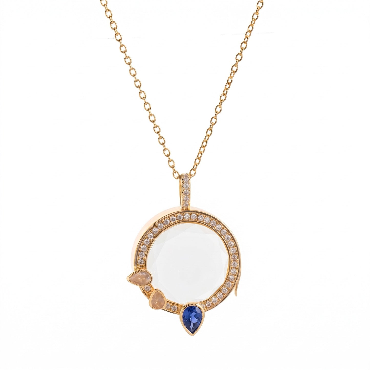 DIY Birthstone Halo Necklace