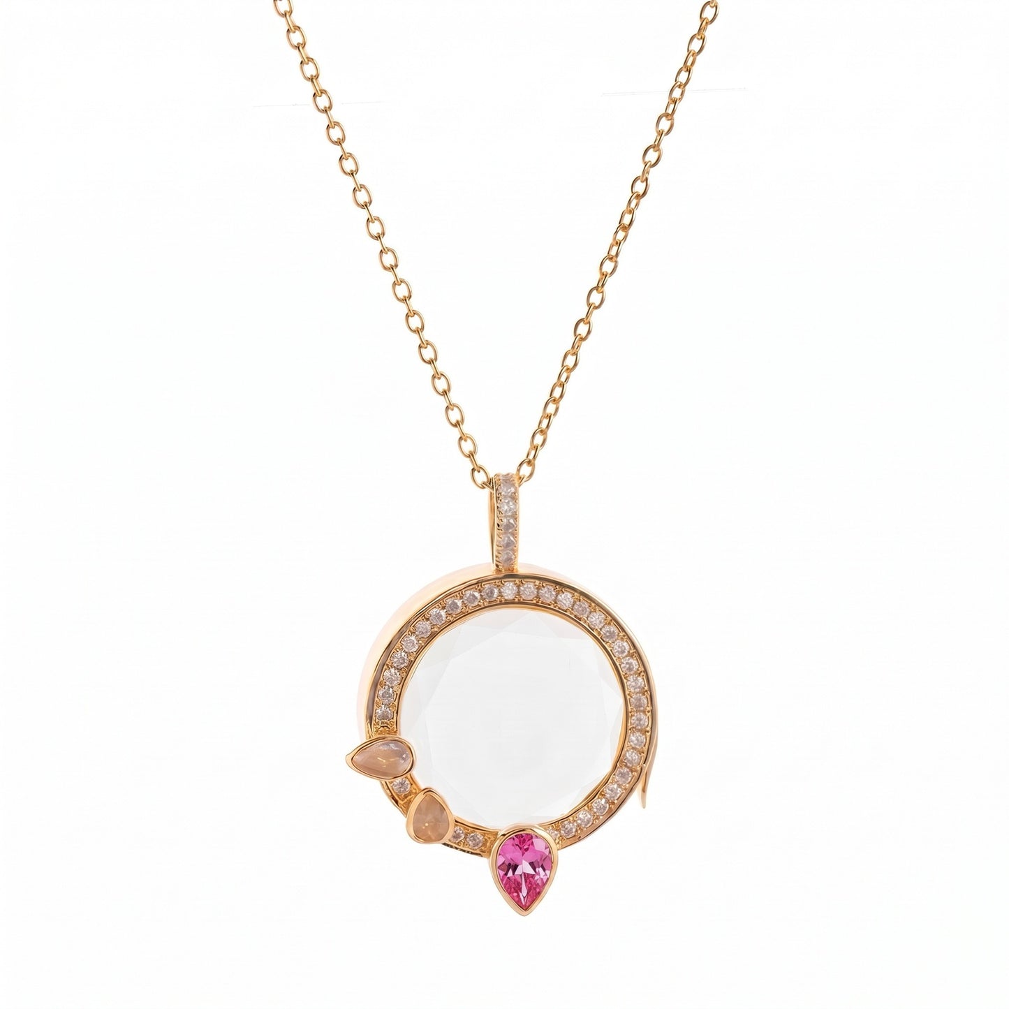 DIY Birthstone Halo Necklace