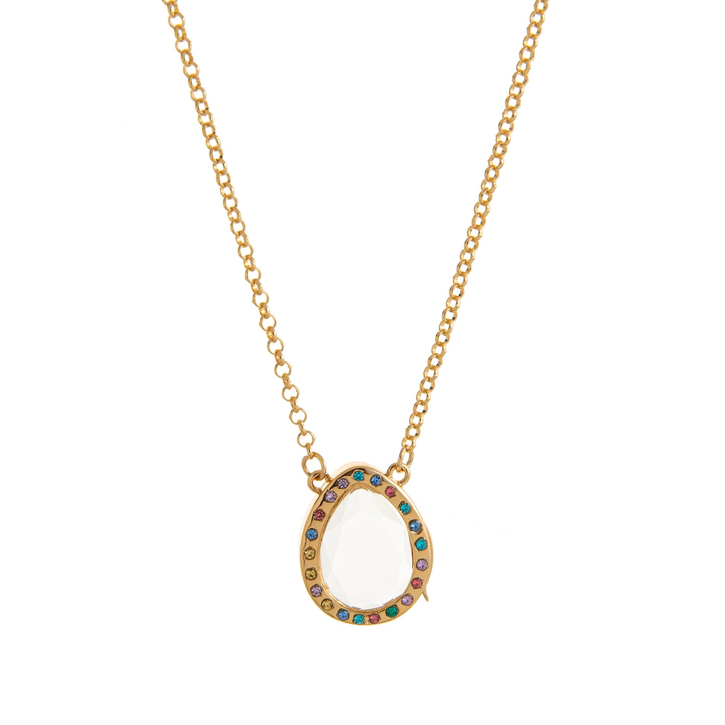 DIY Crystal Frame Bracelet – Detachable Copper Zirconia Border Pendant in Rectangle, Heart & Round