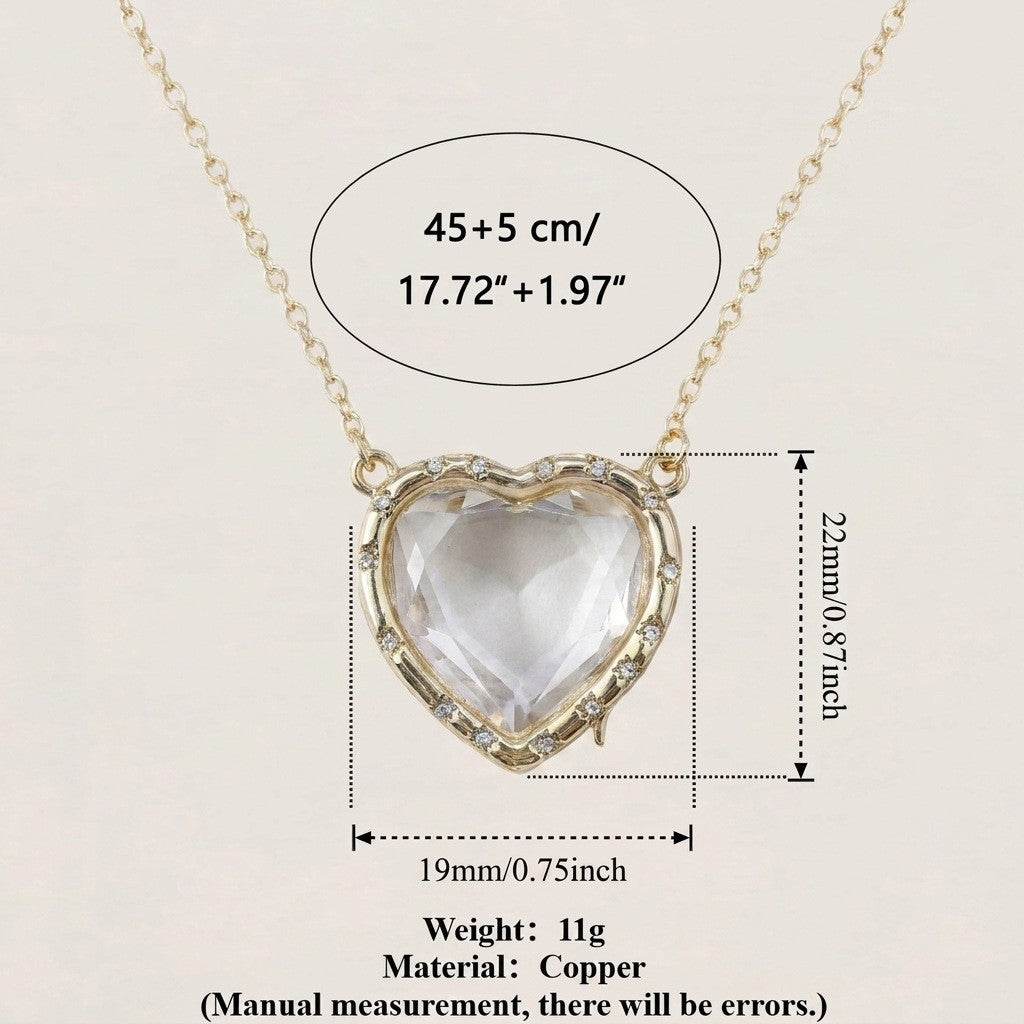 DIY Crystal Frame Bracelet – Detachable Copper Zirconia Border Pendant in Rectangle, Heart & Round