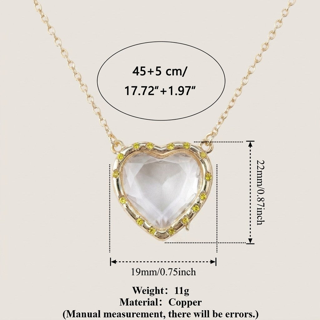 DIY Crystal Frame Bracelet – Detachable Copper Zirconia Border Pendant in Rectangle, Heart & Round