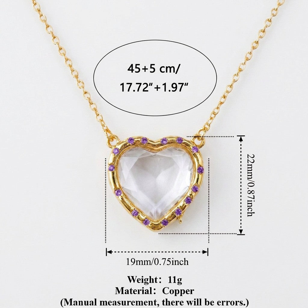 DIY Crystal Frame Bracelet – Detachable Copper Zirconia Border Pendant in Rectangle, Heart & Round