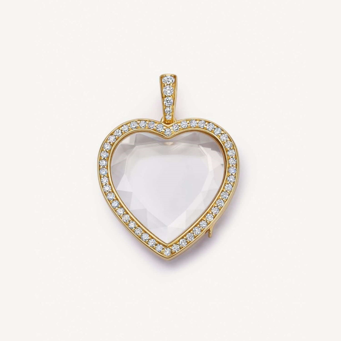 DIY Crystal Frame Bracelet – Detachable Copper Zirconia Border Pendant in Rectangle, Heart & Round