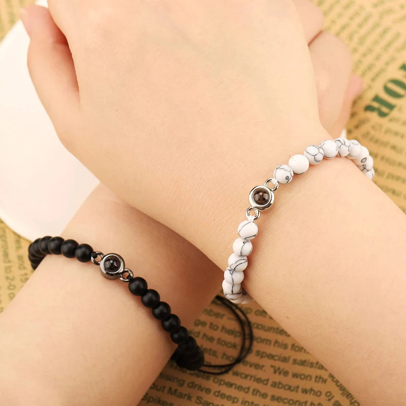 Custom Photo Projection Beaded Bracelet