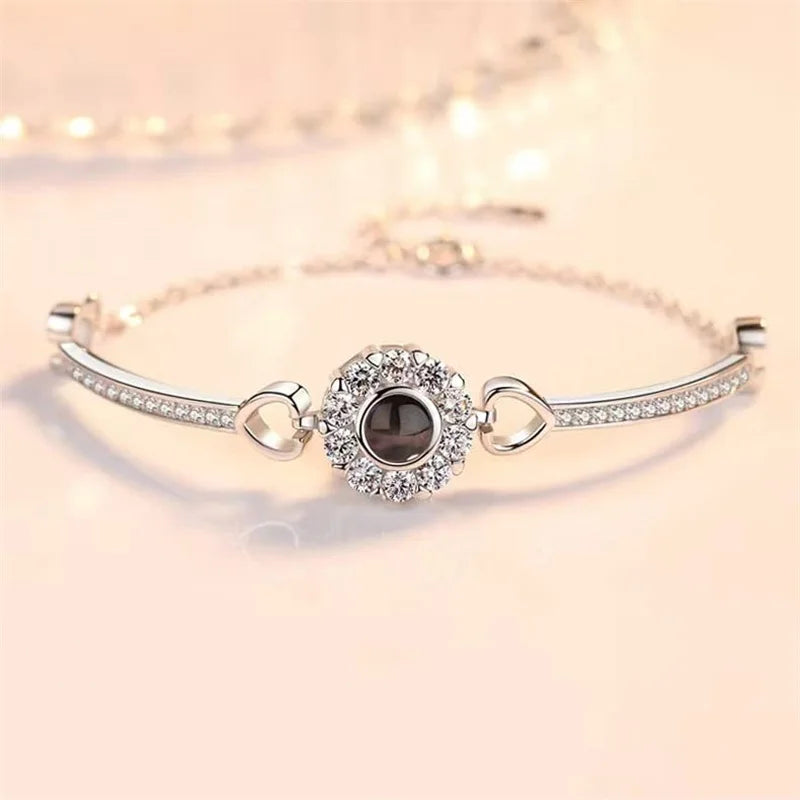 Custom Photo Projection Heart Chain Bracelet