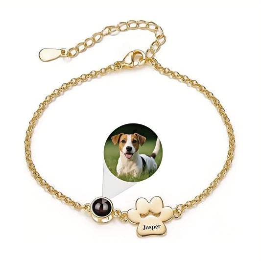 Custom Photo Projection Pet Paw Bracelet