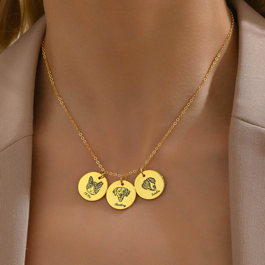 Personalized Pet Portrait Necklace
