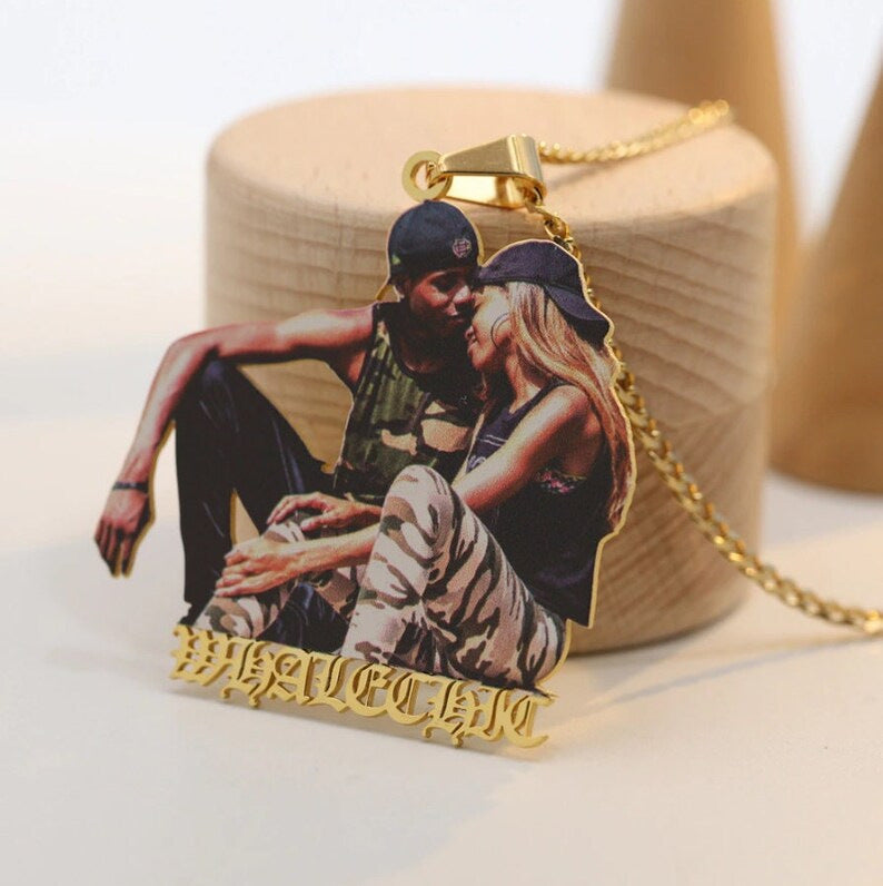 Personalized Photo Name Necklace