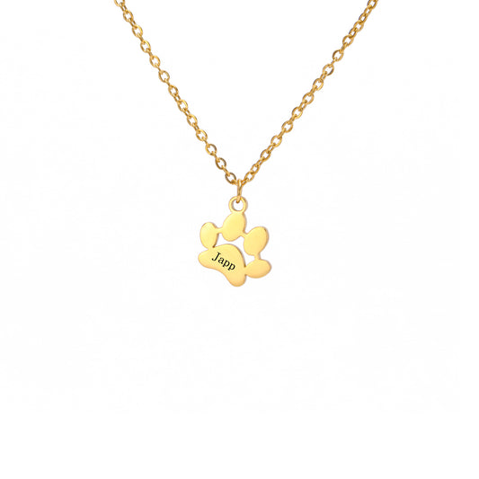 Personalized Paw Print Necklace