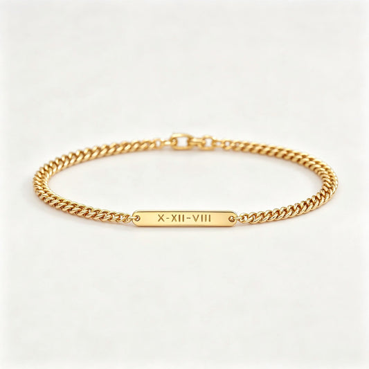 Custom Name Bar Bracelet