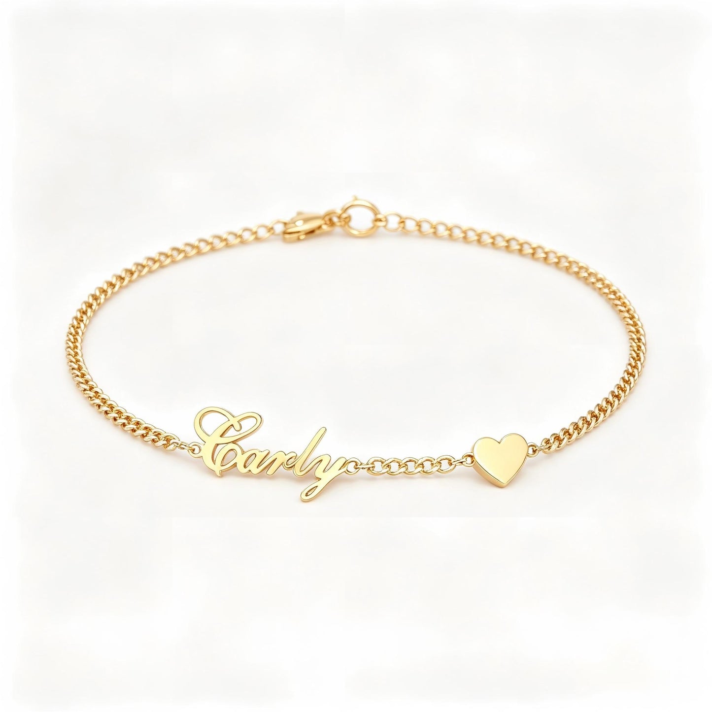 Custom Name Bracelet with Heart