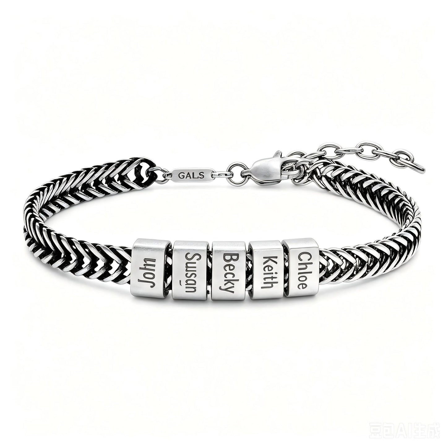 Custom Name Beads Bracelet for Men