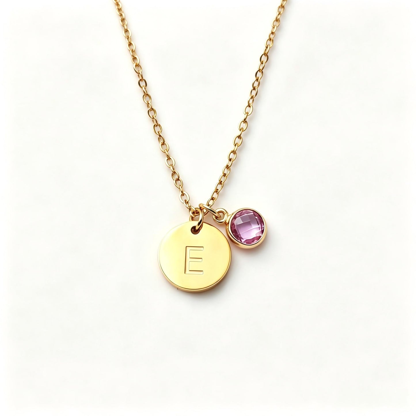 Initial Birthstone Necklace